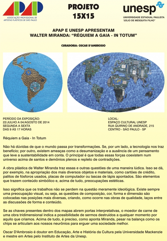 Exposição do artista Walter Miranda