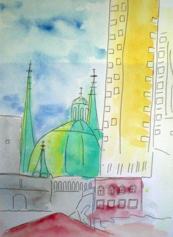 9 Aquarela 35 x 25 Nesga da Catedral 2007_351x480